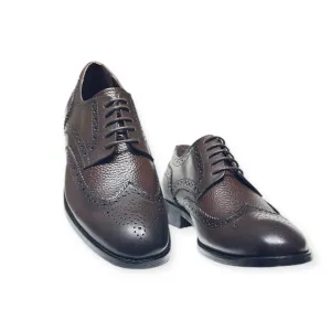 032k Elegantly Crafted Brown Leather Wingtip Brogues