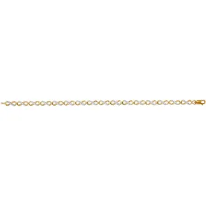 10K Yellow Gold Diamond Infinity Tennis Bracelet for Men and Women  1/4 Cttw