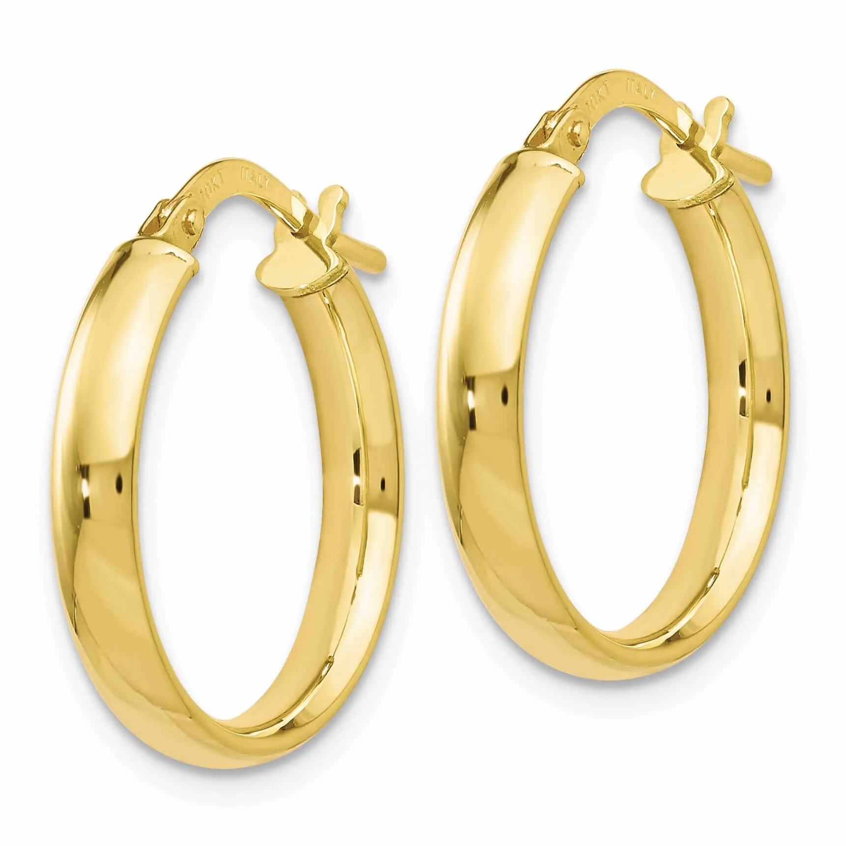 10k Yellow Gold Polished Hoop Earrings