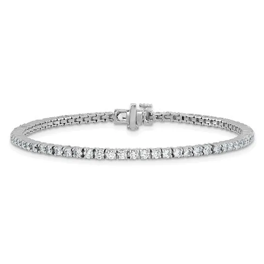 14K 2.75ct White Gold Laboratory Grown Tennis Bracelet
