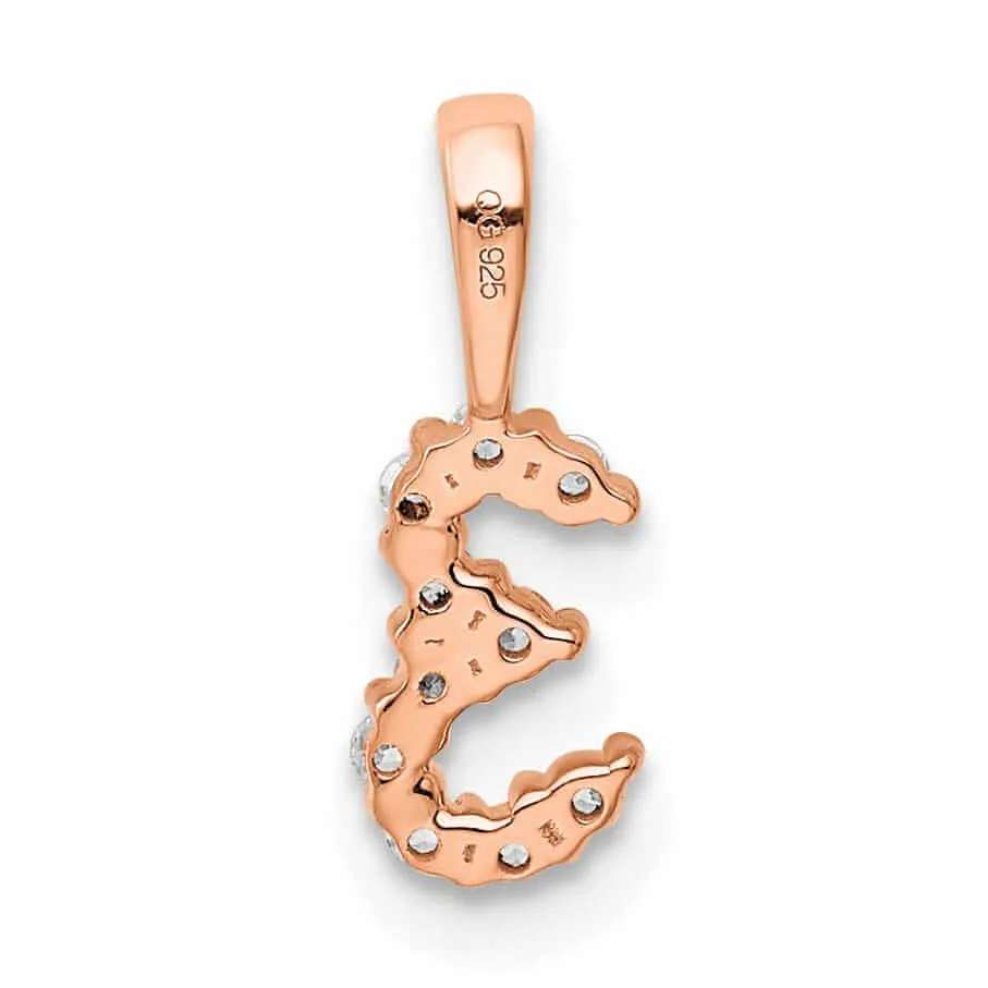 14k Rose Gold Polished Finish with Diamonds Number 3 Pendant