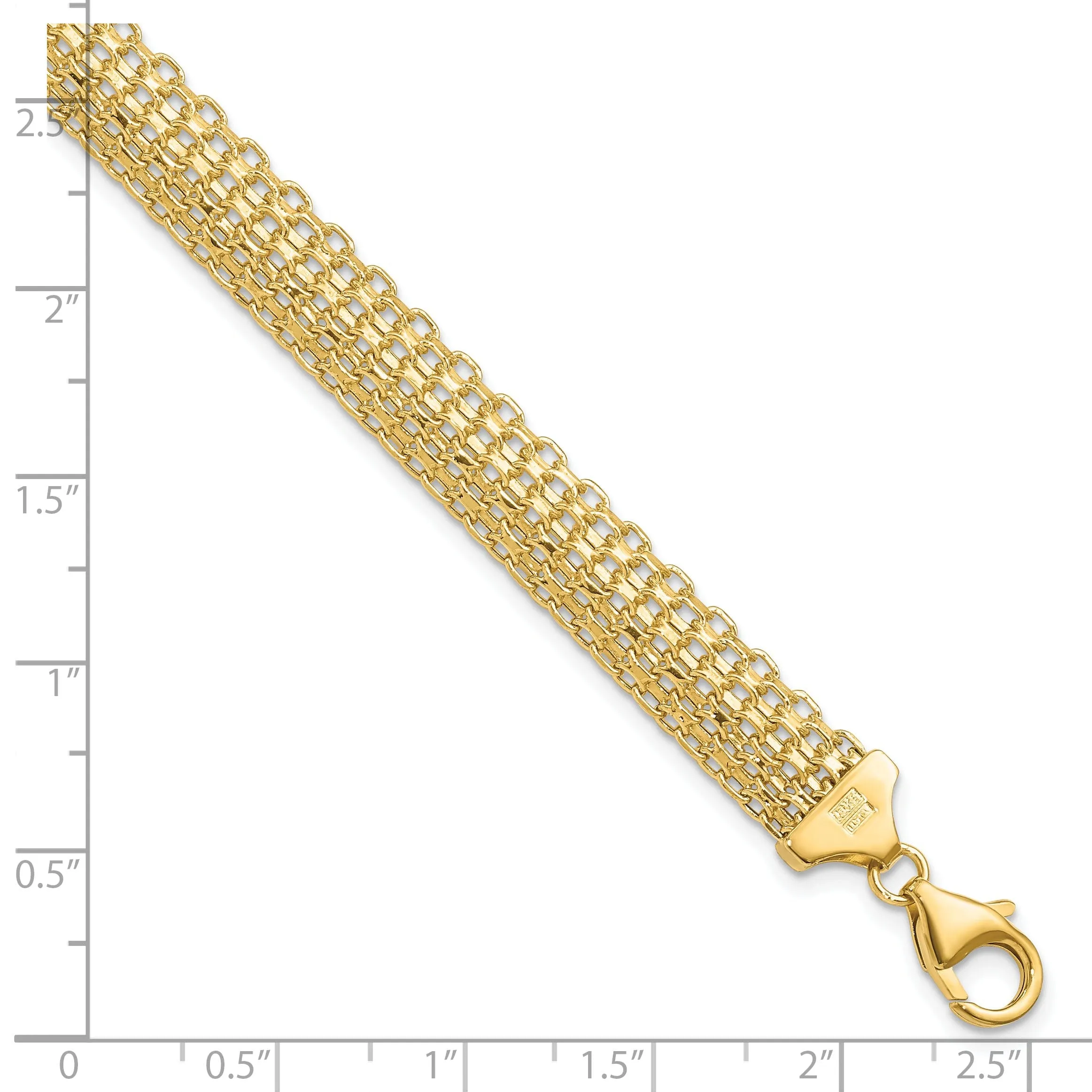 14k Yellow Gold Polished Bracelet