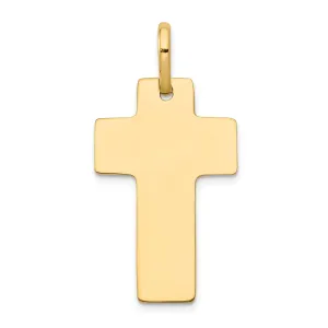 14k Yellow Gold Polished Cross Charm
