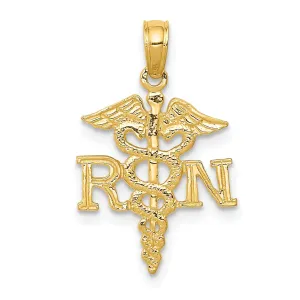 14k Yellow Gold Polished Finish R.N. Pendant