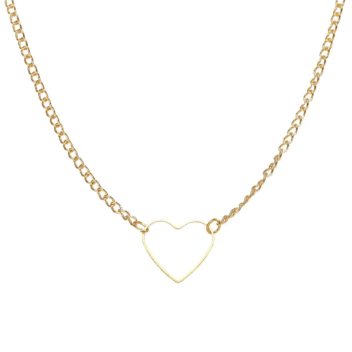 18K Gold-Plated Open Heart Choker