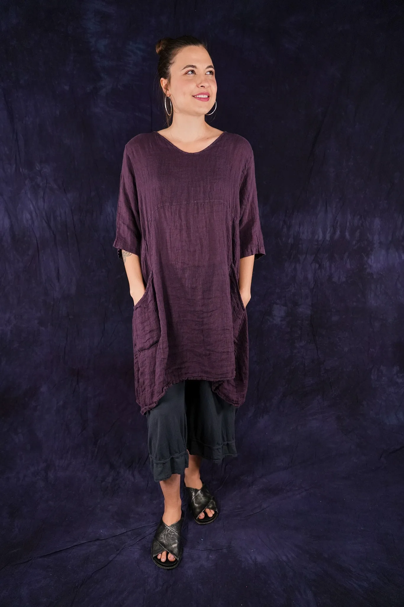 2257 Linen Zen Tunic Fig