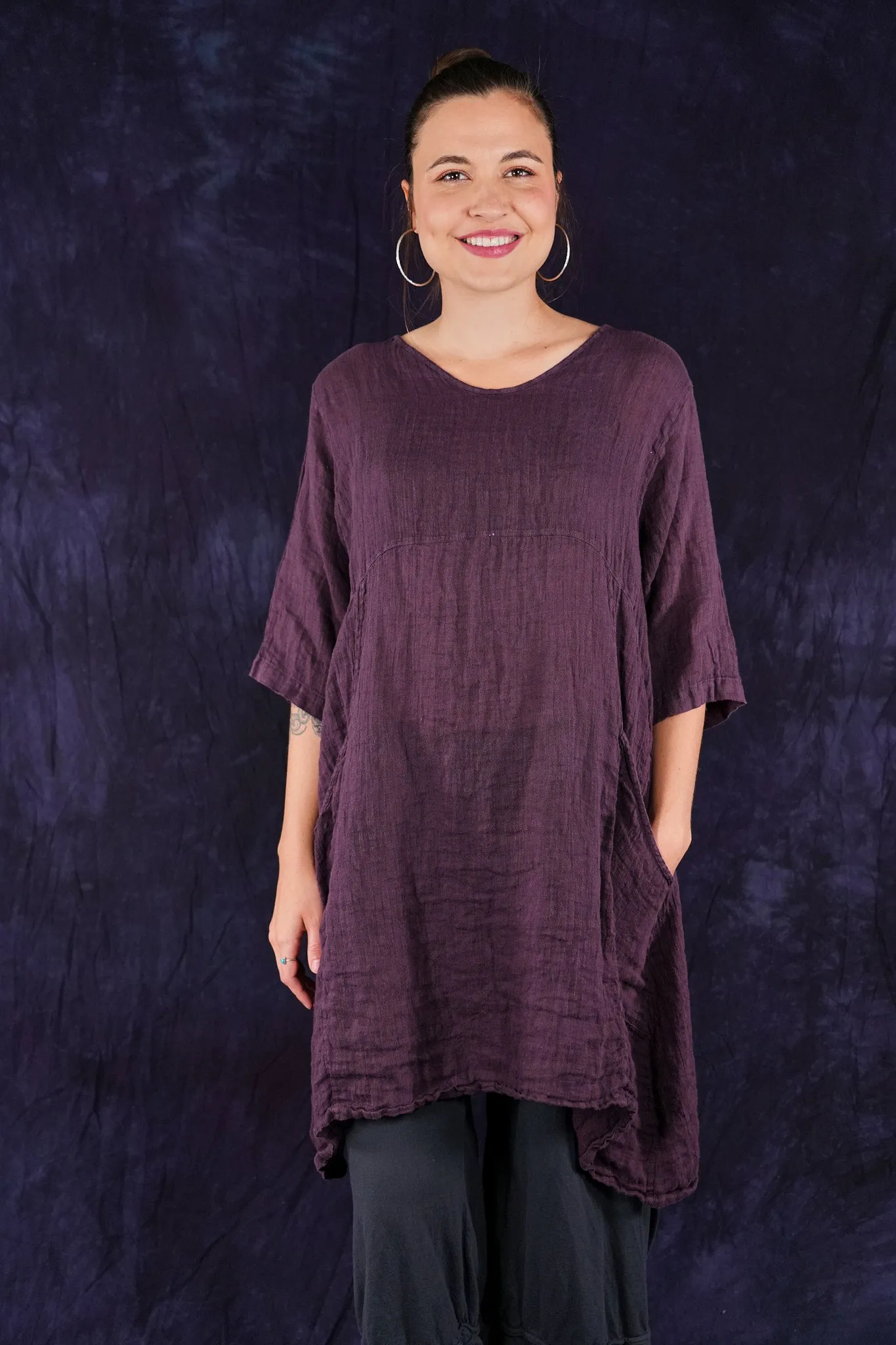 2257 Linen Zen Tunic Fig