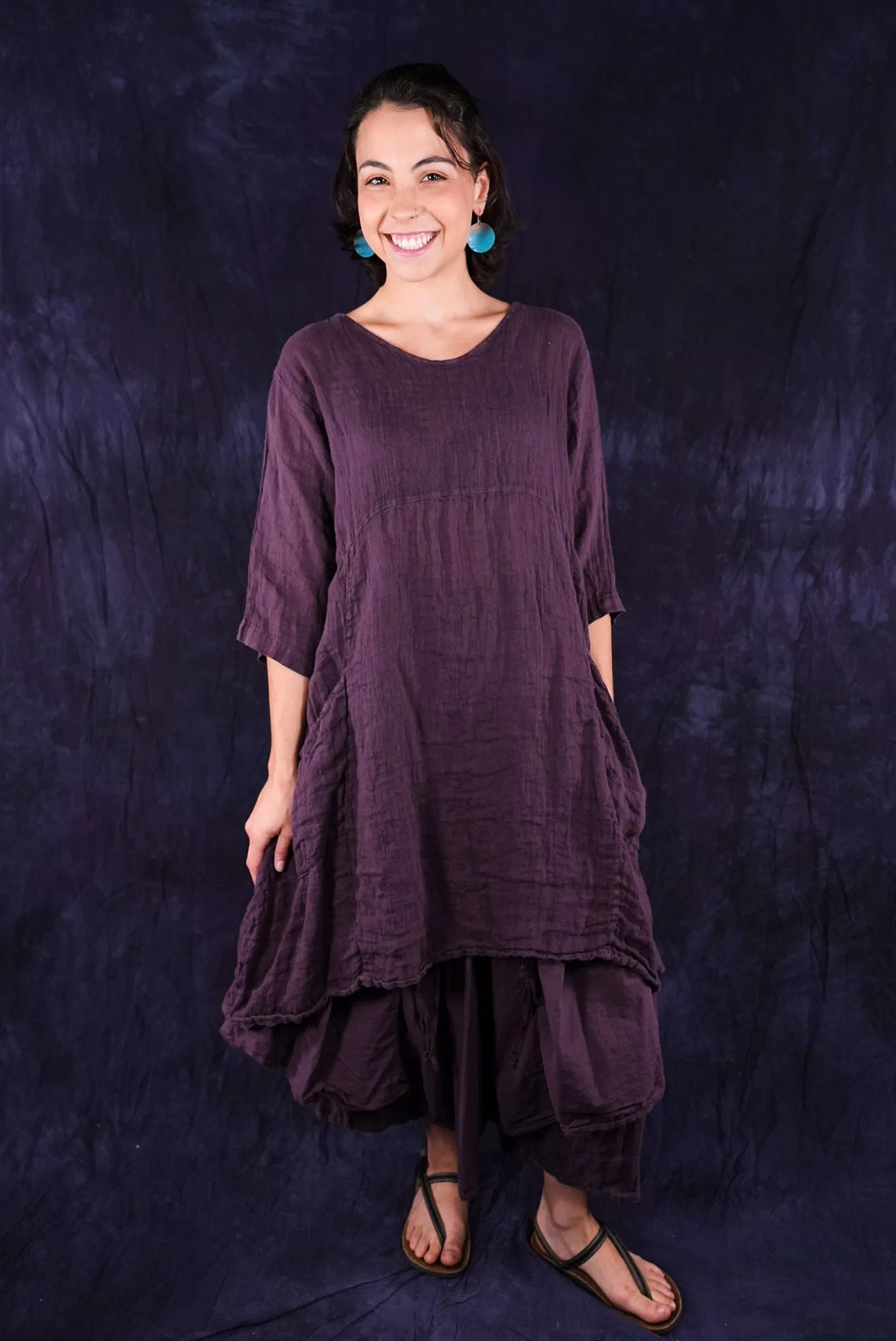 2257 Linen Zen Tunic Fig