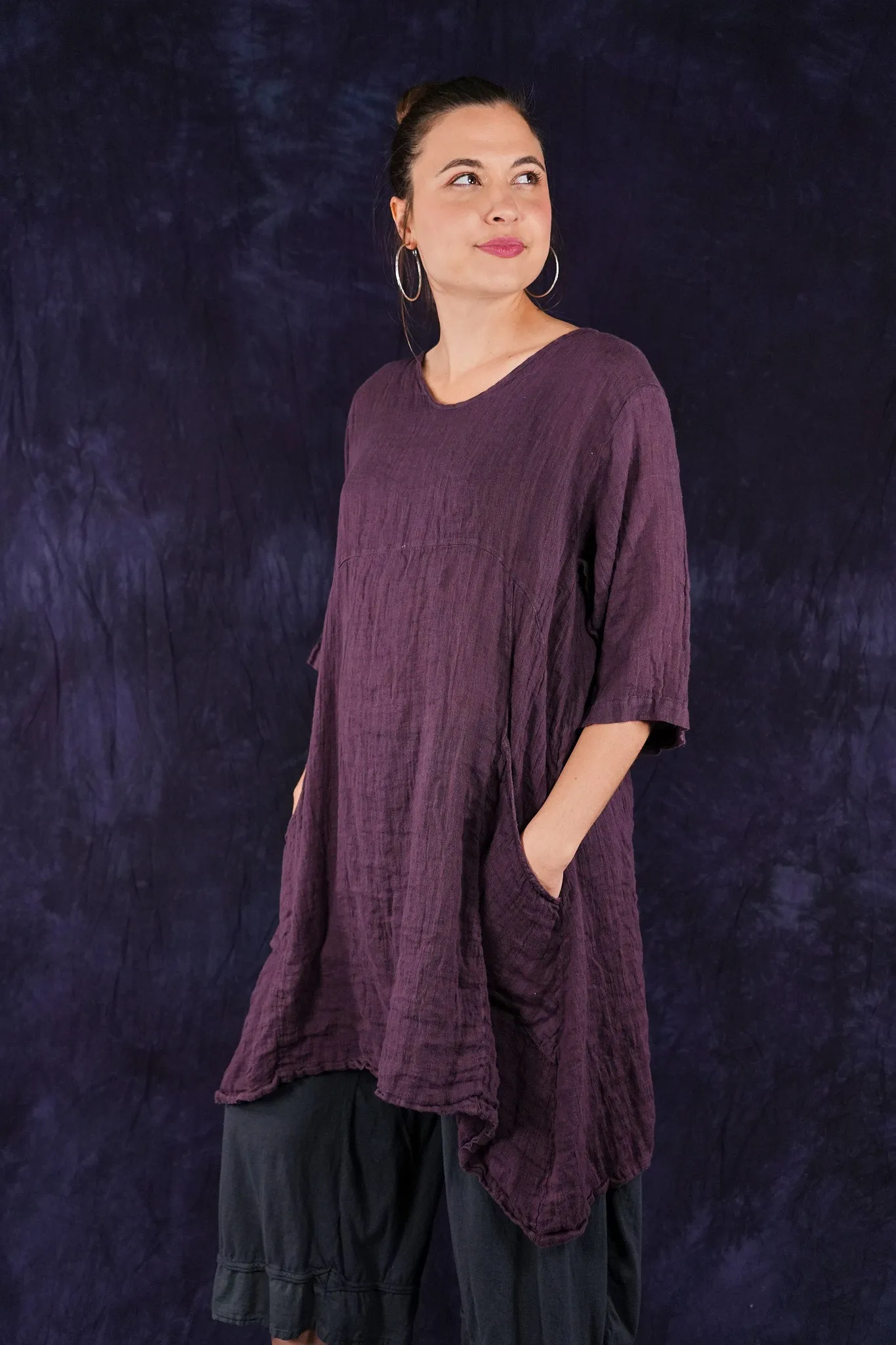 2257 Linen Zen Tunic Fig