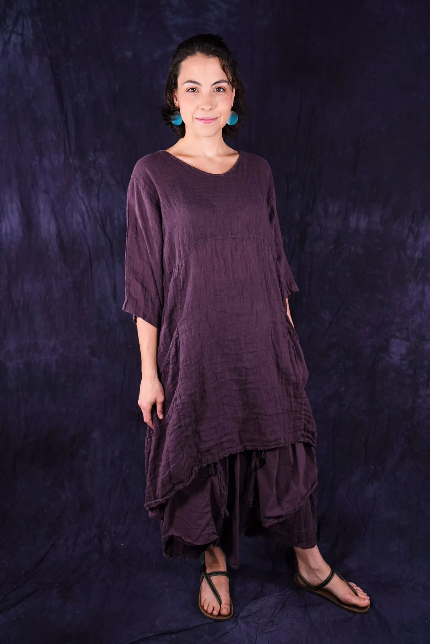 2257 Linen Zen Tunic Fig