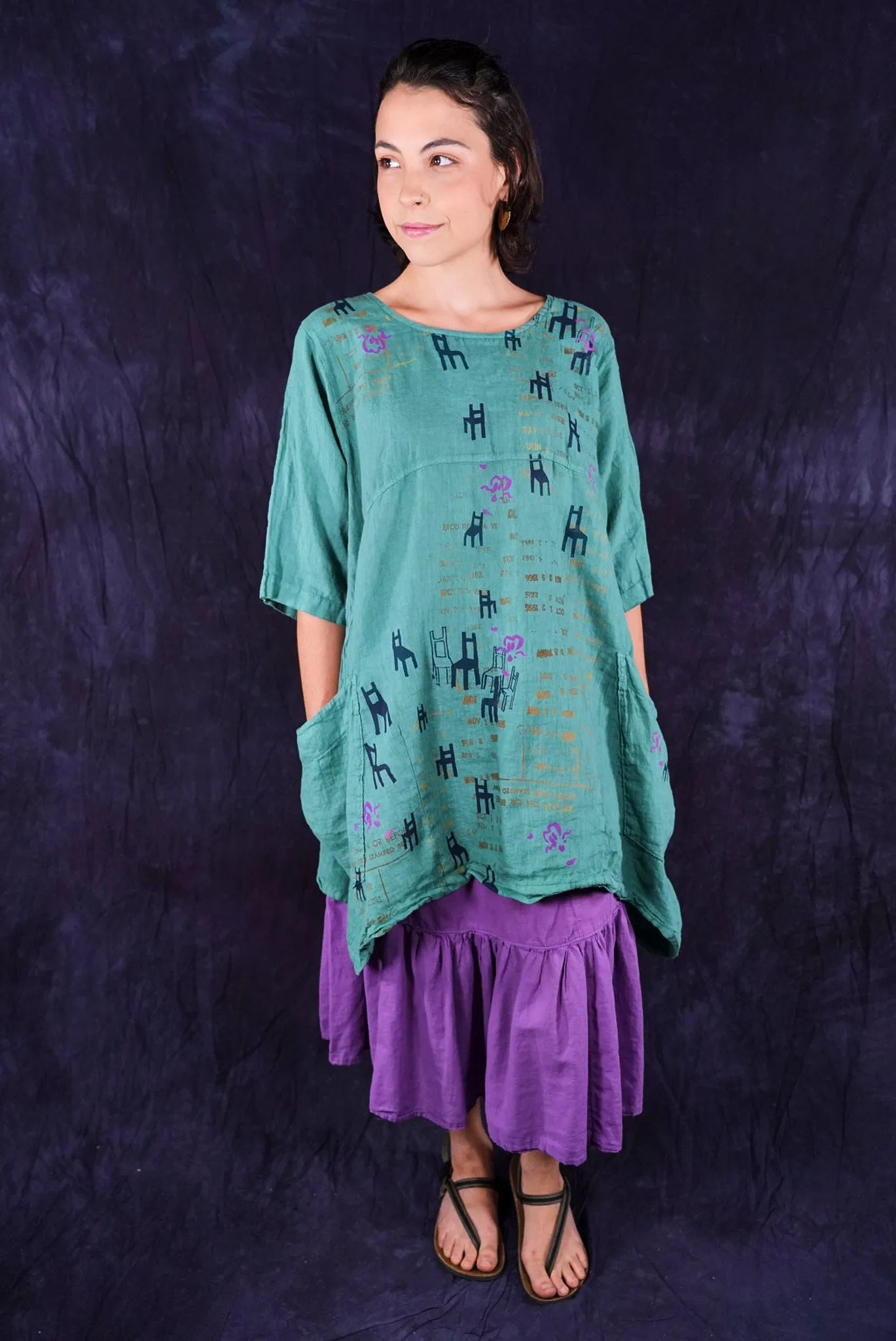 4191 Lawn Gather Skirt Violet