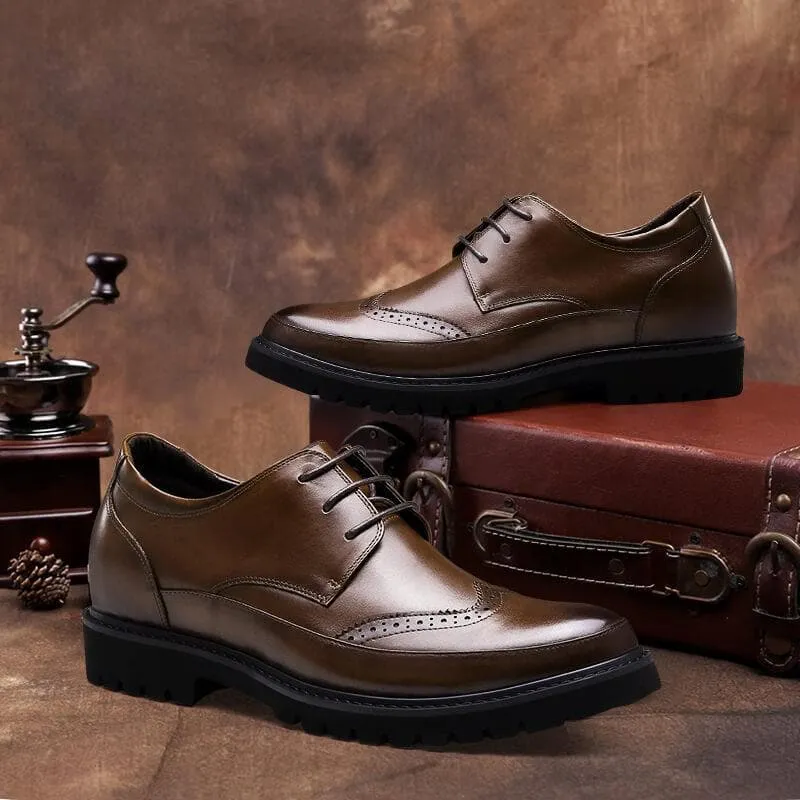 7 CM / 2.76 Inches CMR CHAMARIPA Formal Height Increasing Shoes Brogue Shoes