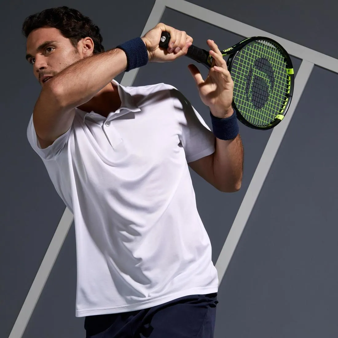 700 Tennis Badminton Padel Table Tennis and Squash Polo Shirt - Navy