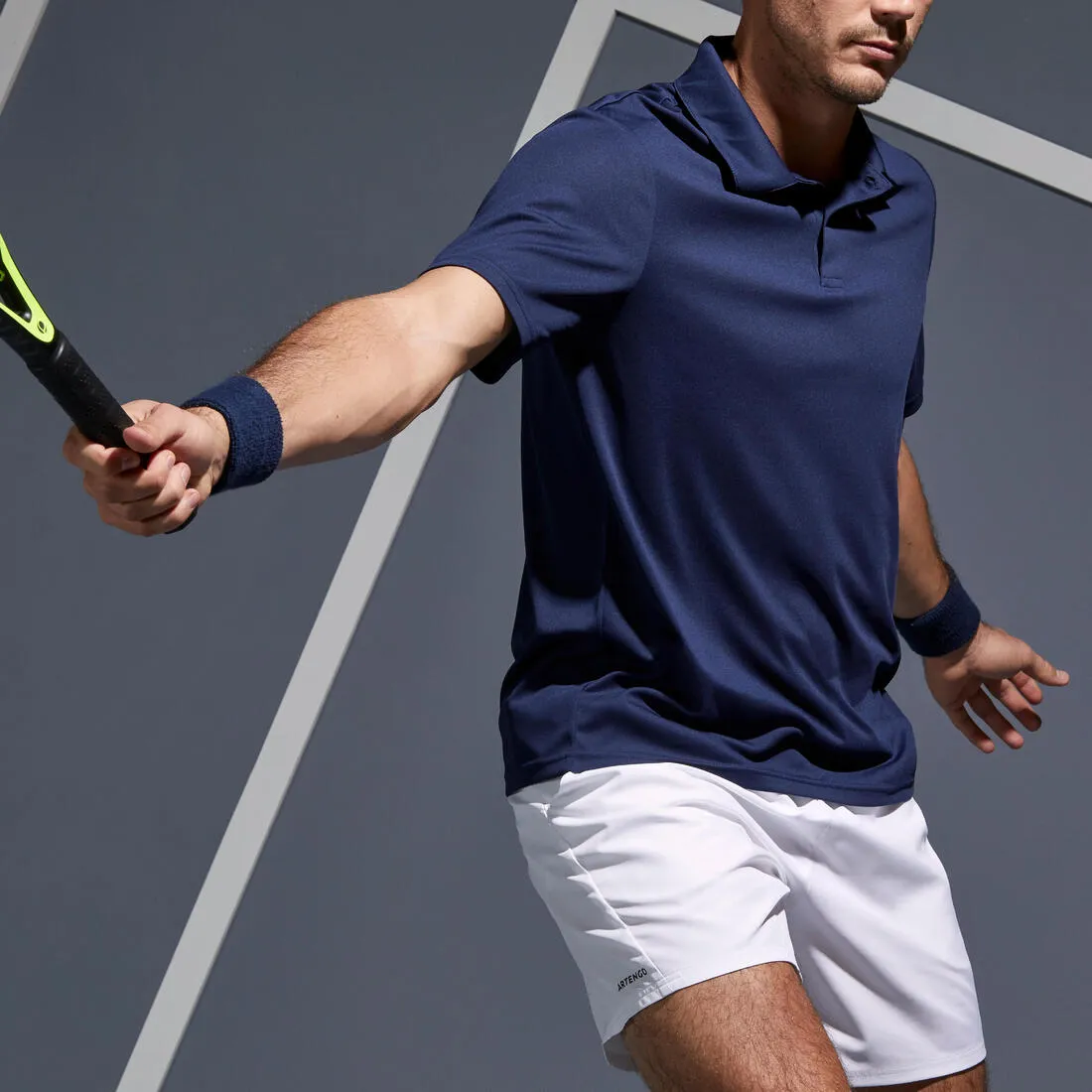 700 Tennis Badminton Padel Table Tennis and Squash Polo Shirt - Navy