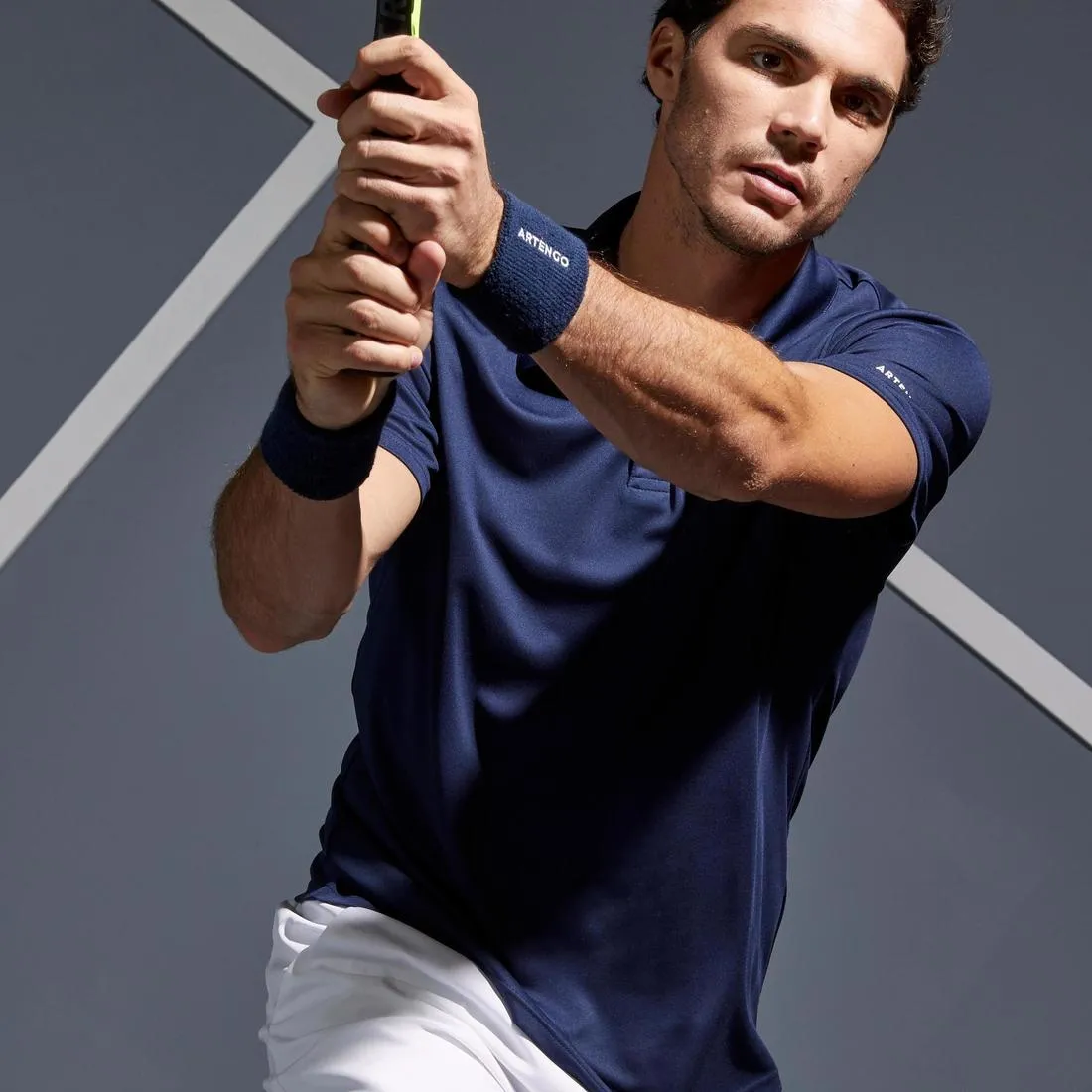 700 Tennis Badminton Padel Table Tennis and Squash Polo Shirt - Navy
