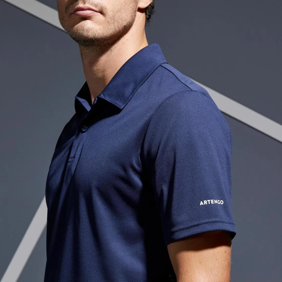 700 Tennis Badminton Padel Table Tennis and Squash Polo Shirt - Navy