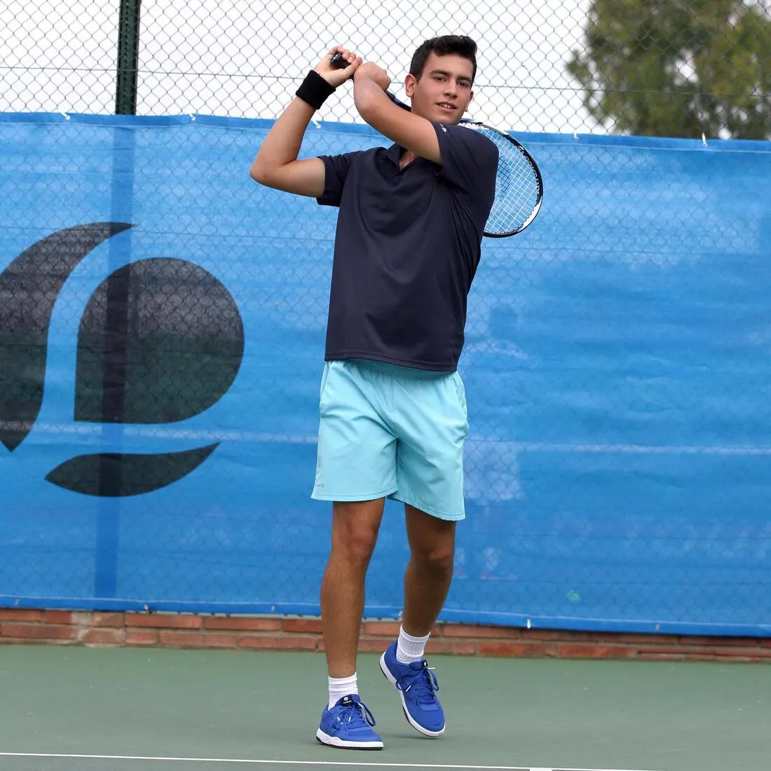 700 Tennis Badminton Padel Table Tennis and Squash Polo Shirt - Navy