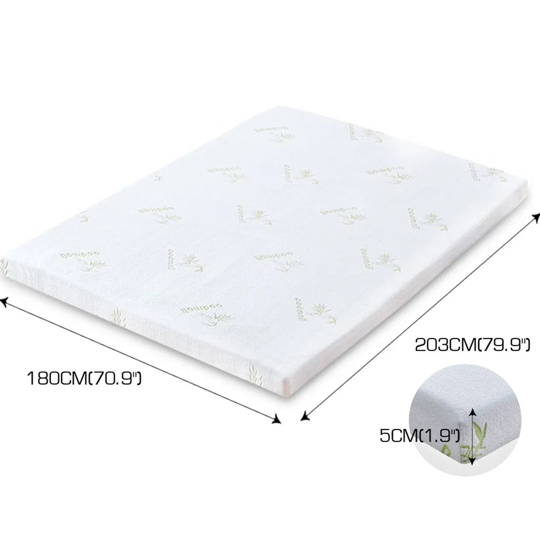 8cm Thickness Cool Gel Memory Foam Mattress Topper Bamboo Fabric King