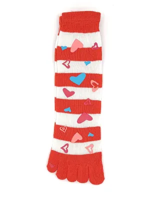 Adorable Hearts Galore Toe Socks for a Loving Look | ToeHugger
