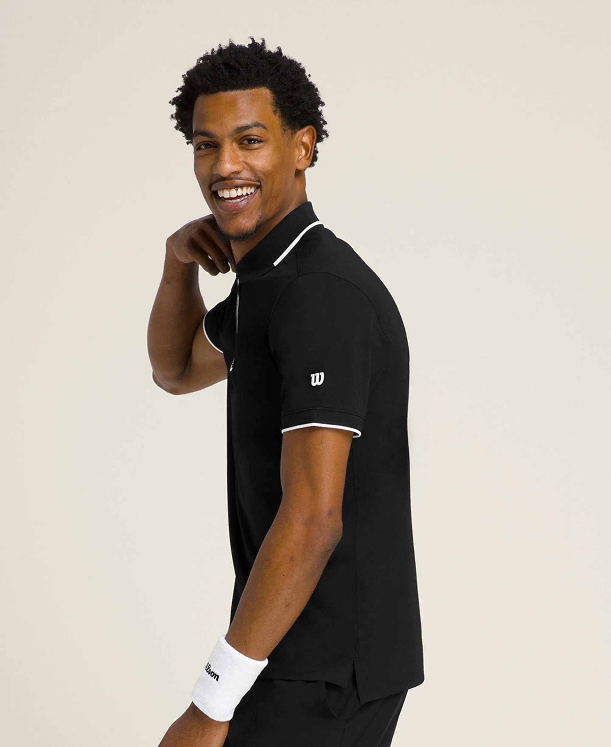 Advantage Zip Polo - Black