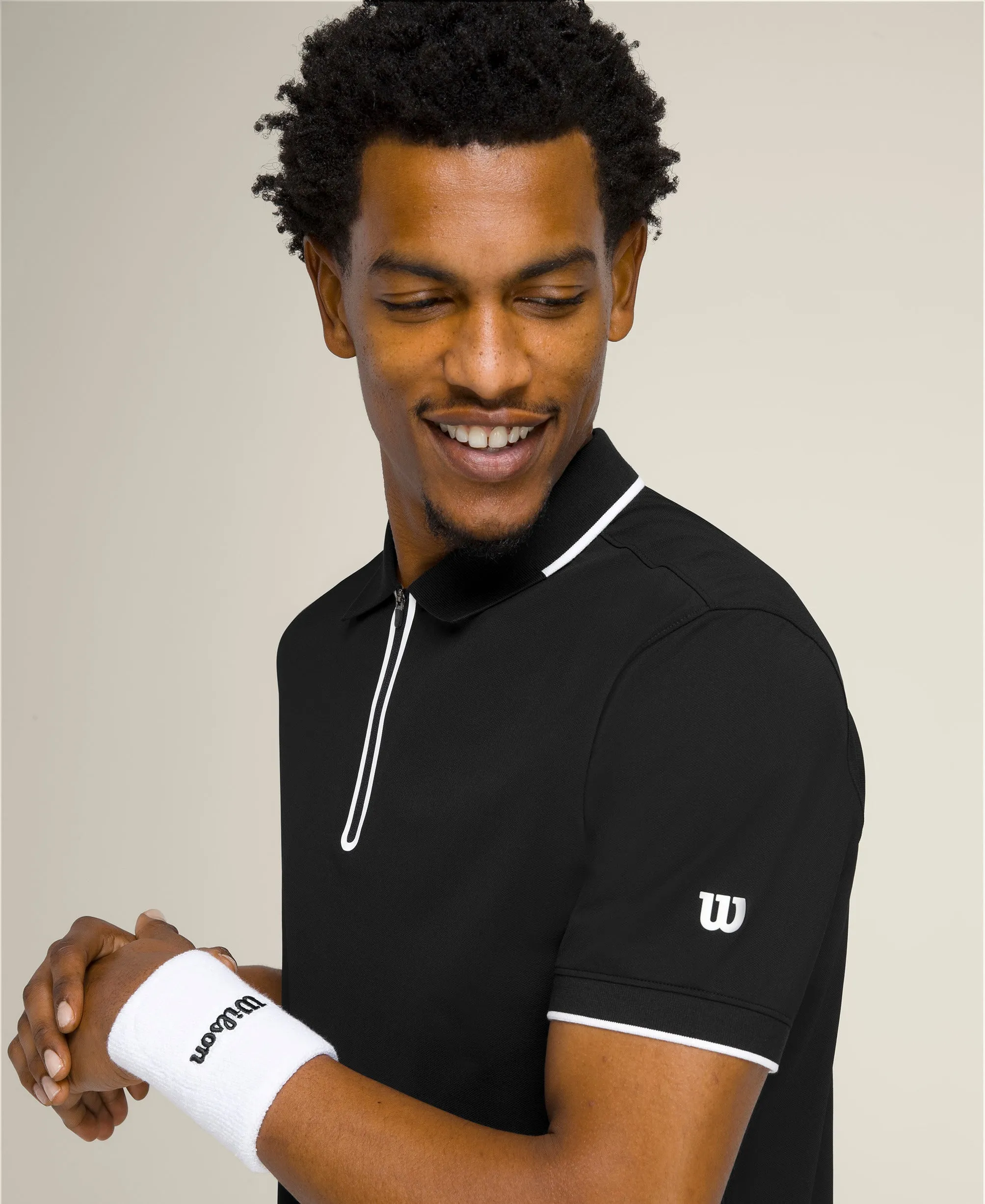 Advantage Zip Polo - Black