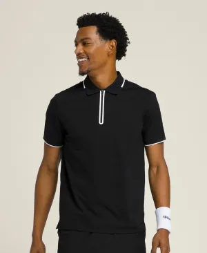 Advantage Zip Polo - Black