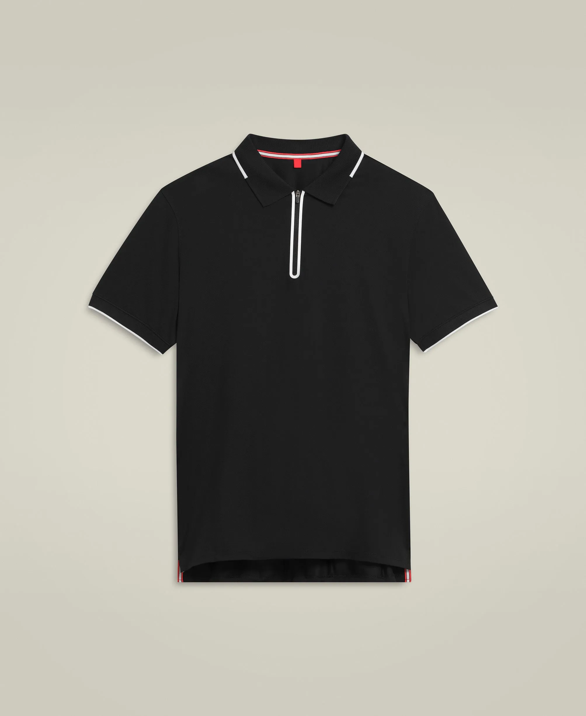 Advantage Zip Polo - Black