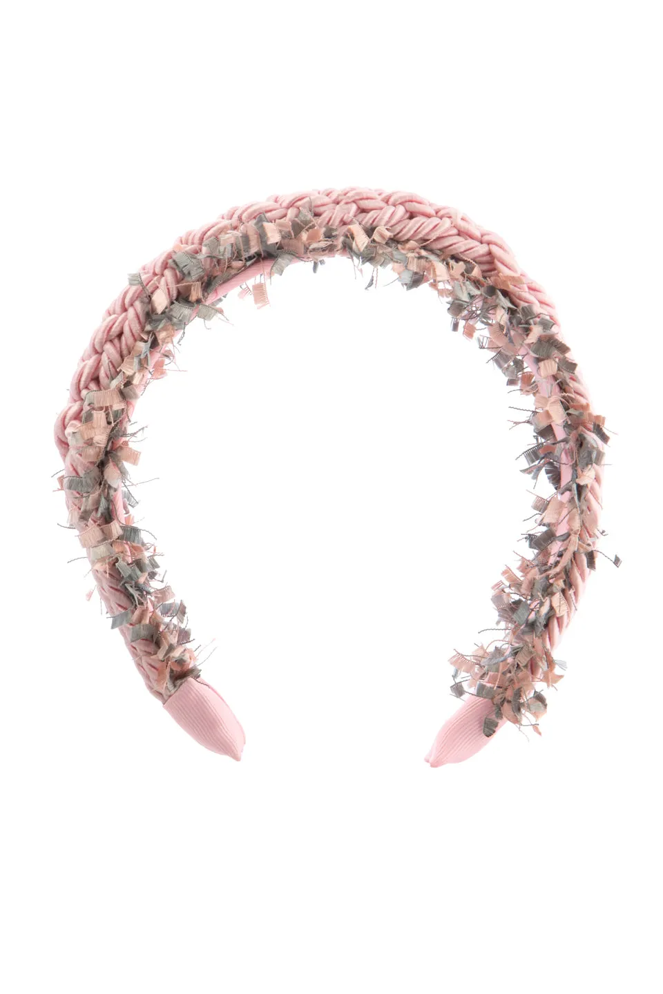 All Roped In Headband - Pink/Grey