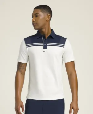 All Seasons Polo - Classic Navy / Tan Stripe