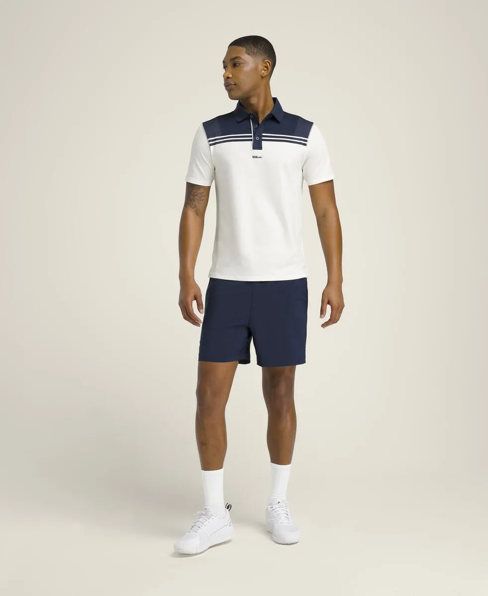 All Seasons Polo - Classic Navy / Tan Stripe
