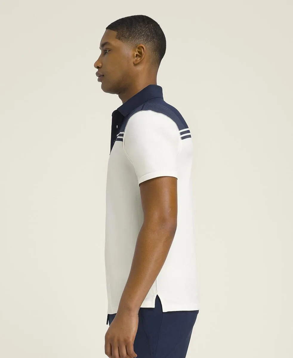 All Seasons Polo - Classic Navy / Tan Stripe