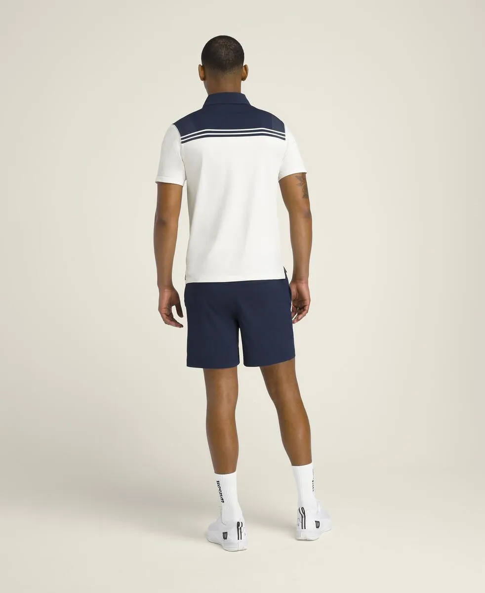 All Seasons Polo - Classic Navy / Tan Stripe