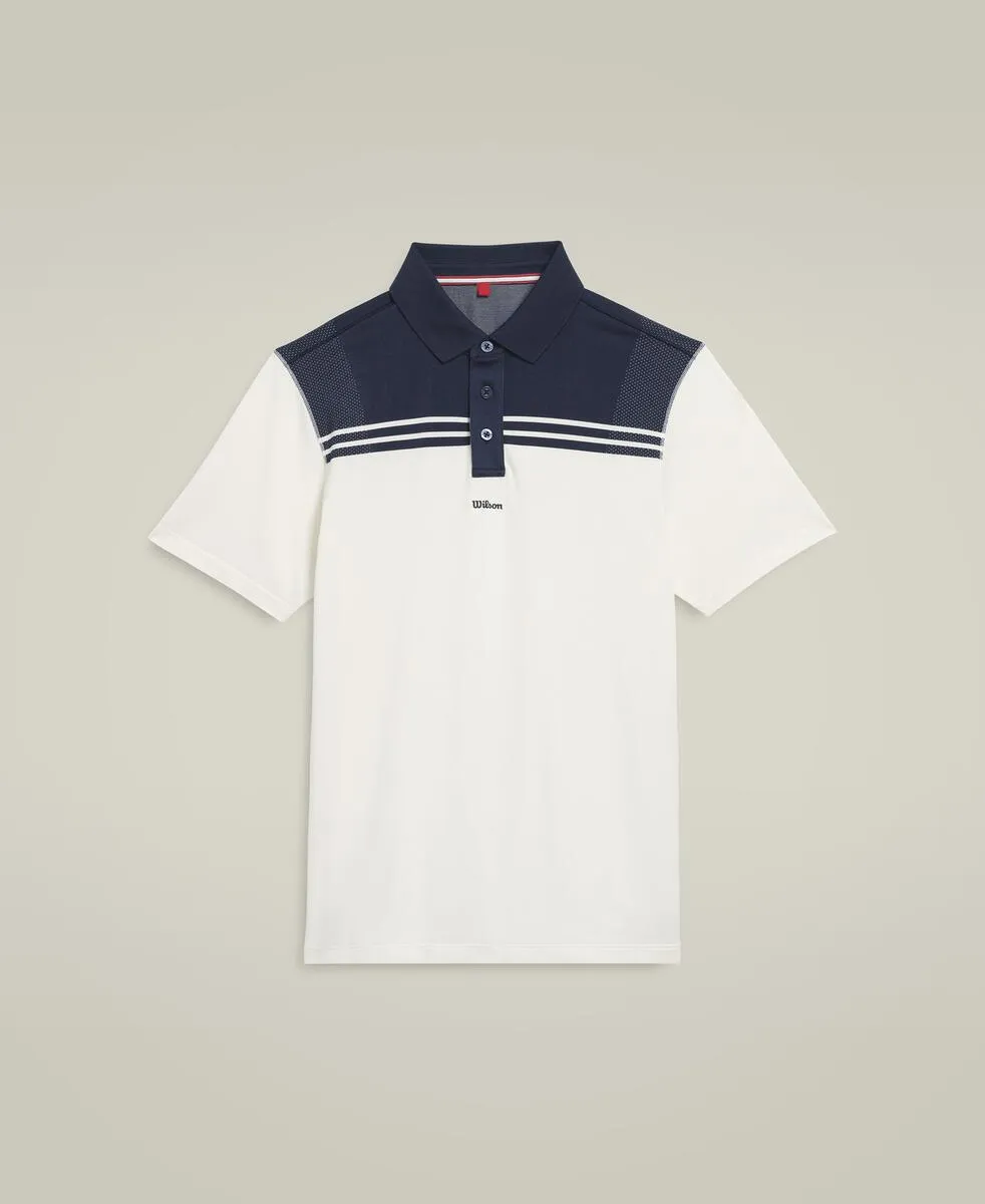 All Seasons Polo - Classic Navy / Tan Stripe