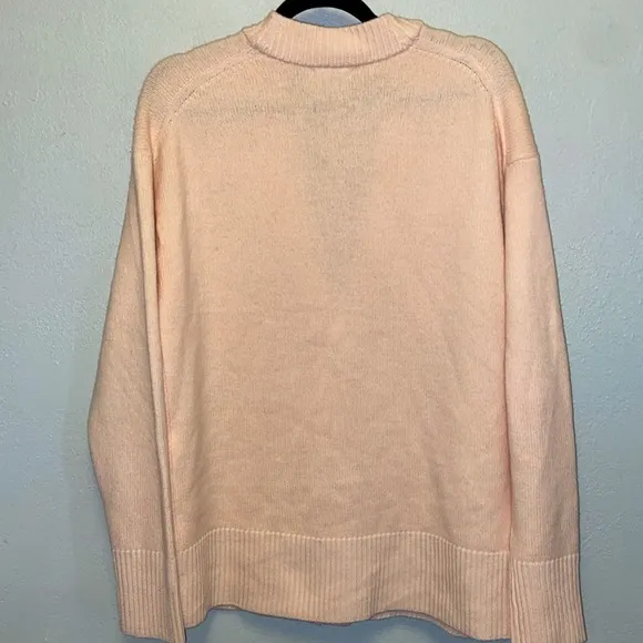 Allbirds Large Light Pink The Cardi 100% Marino Wool Button Down Cardigan 3383