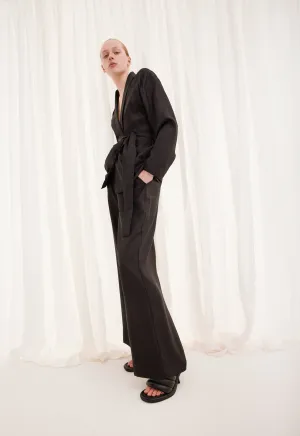 Ansel Silk Jacket - Black