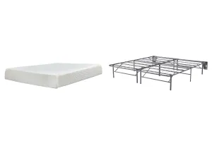 Ashley Express - 10 Inch Chime Memory Foam Mattress with Foundation