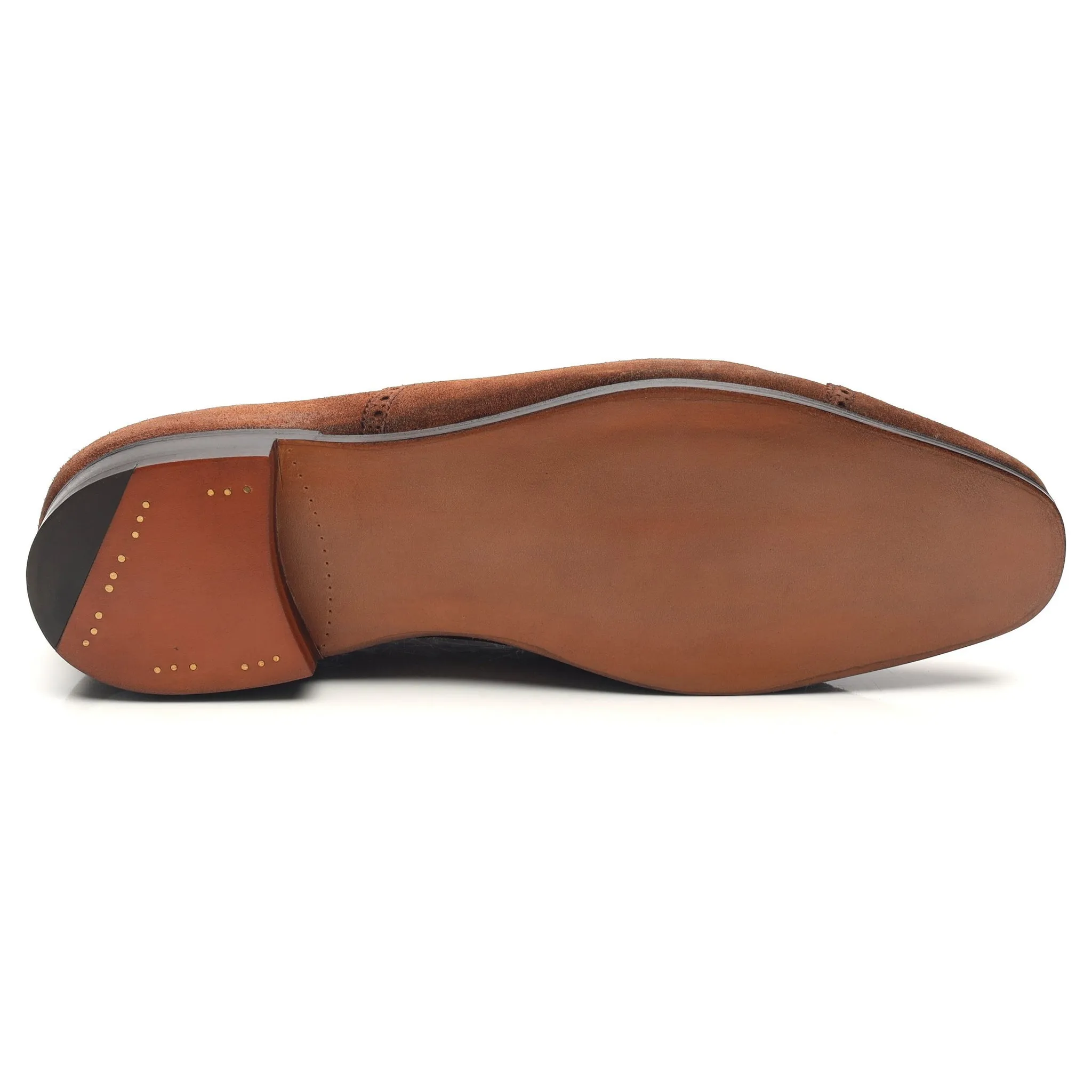 'Asquith' Brown Suede Oxford Semi Brogues UK 9.5 D
