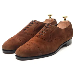 'Asquith' Brown Suede Oxford Semi Brogues UK 9.5 D