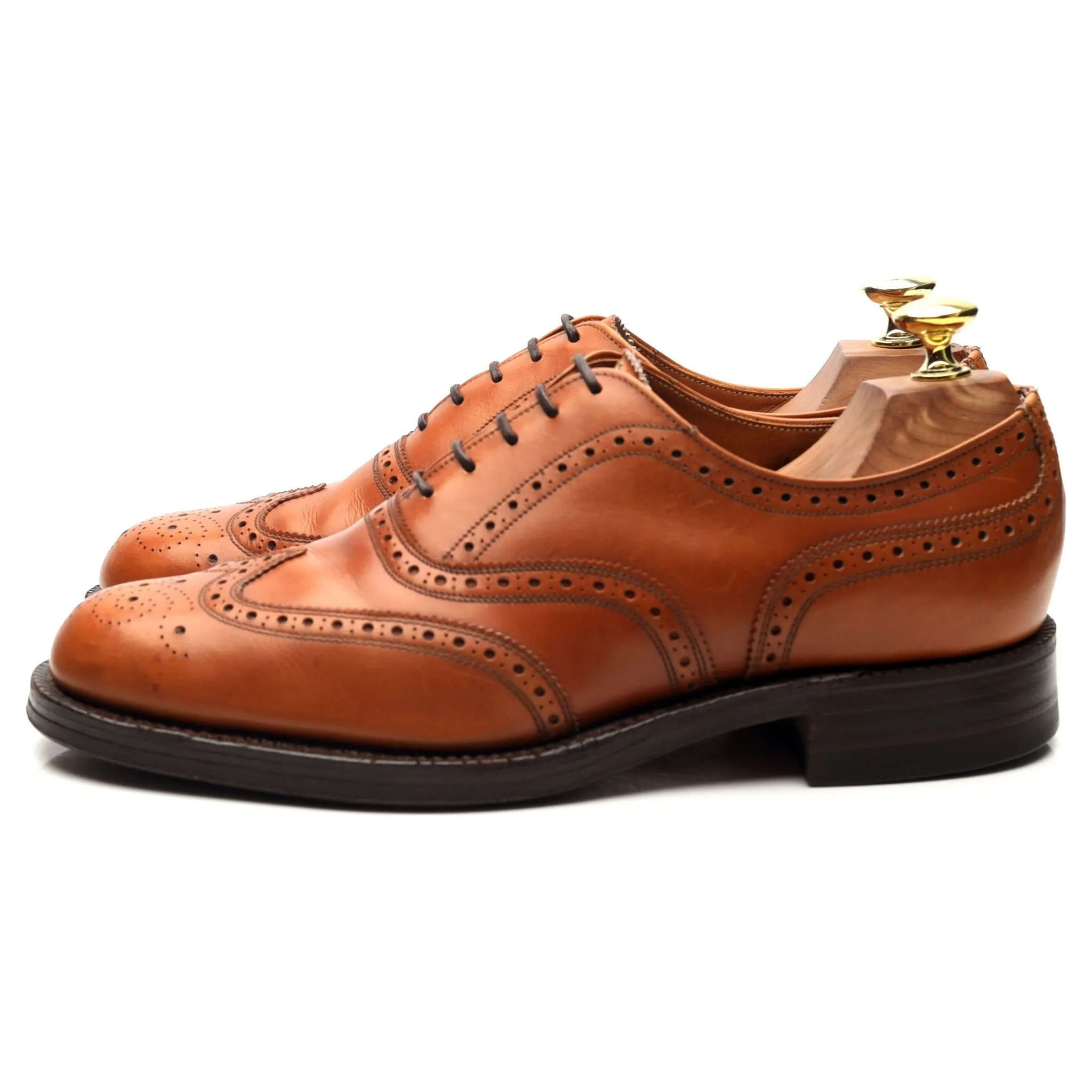 'Avon' Tan Brown Leather Oxford Brogues UK 7 G