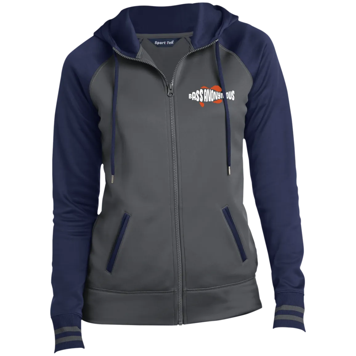 BA Ladies' Embroidered Moisture Wick Full-Zip Hooded Jacket