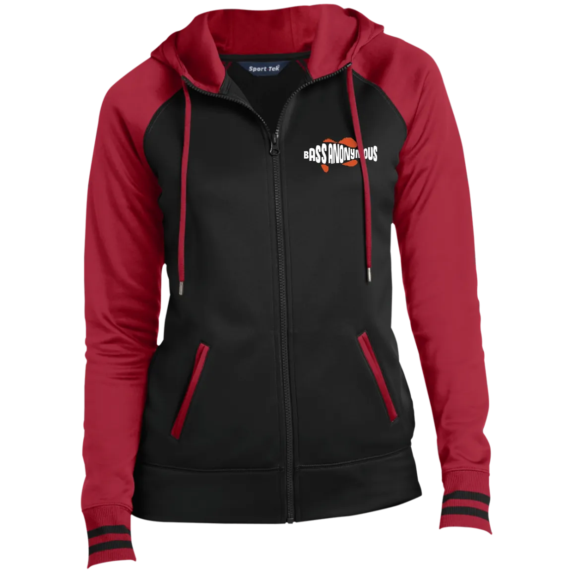 BA Ladies' Embroidered Moisture Wick Full-Zip Hooded Jacket