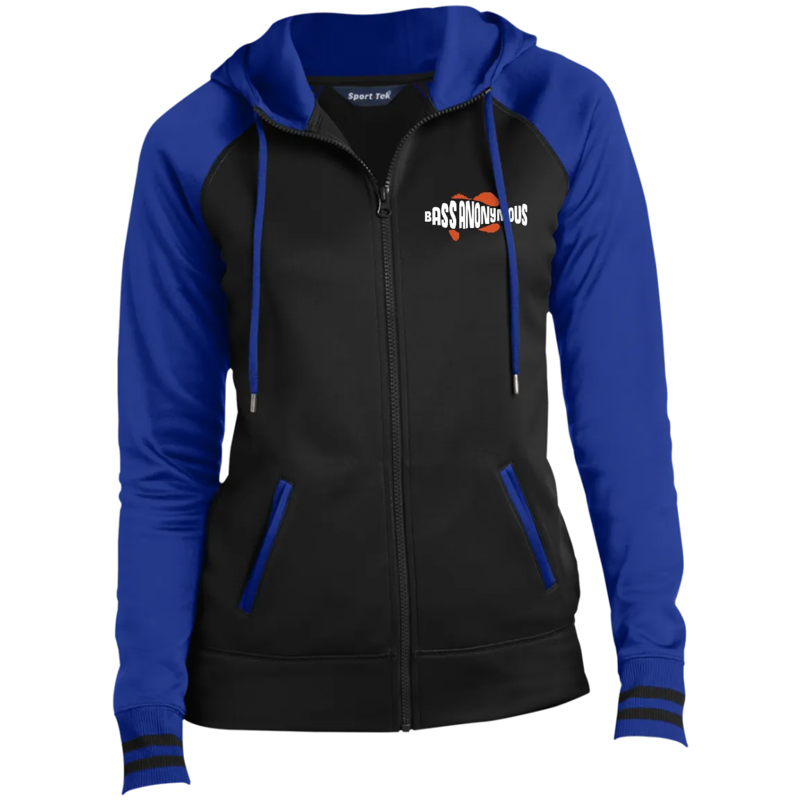 BA Ladies' Embroidered Moisture Wick Full-Zip Hooded Jacket