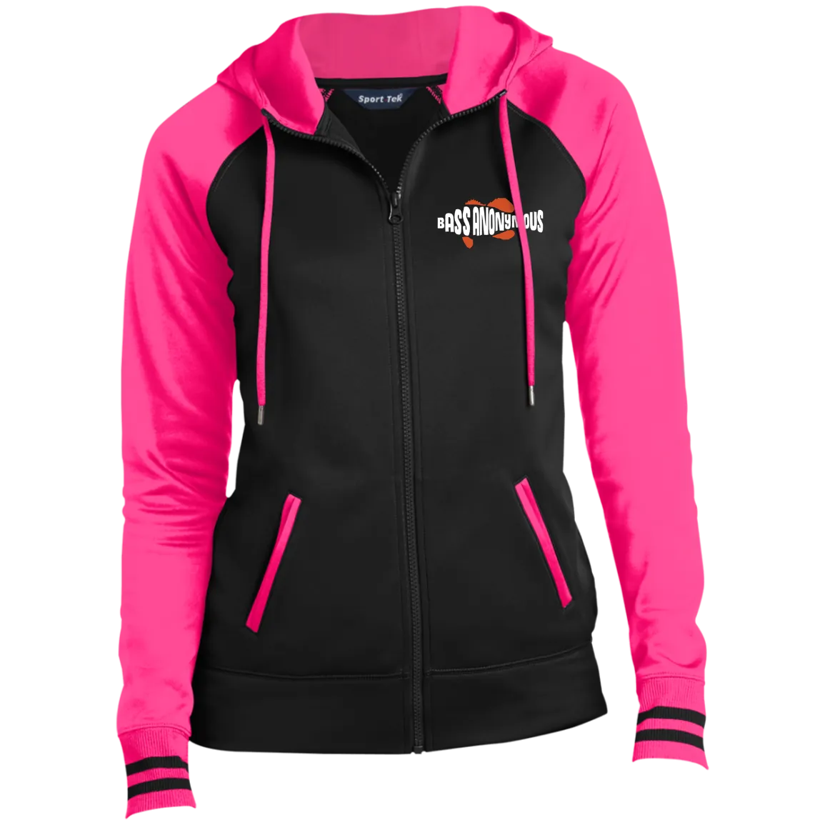 BA Ladies' Embroidered Moisture Wick Full-Zip Hooded Jacket