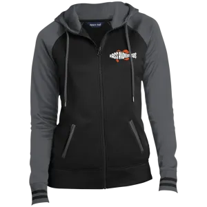 BA Ladies' Embroidered Moisture Wick Full-Zip Hooded Jacket