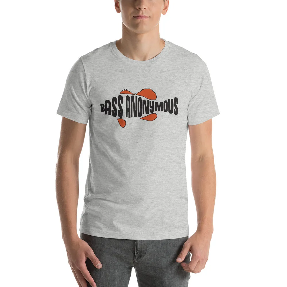 BA Short-Sleeve Unisex T-Shirt With Original Bass Anonymous Swim Logo Black/Red