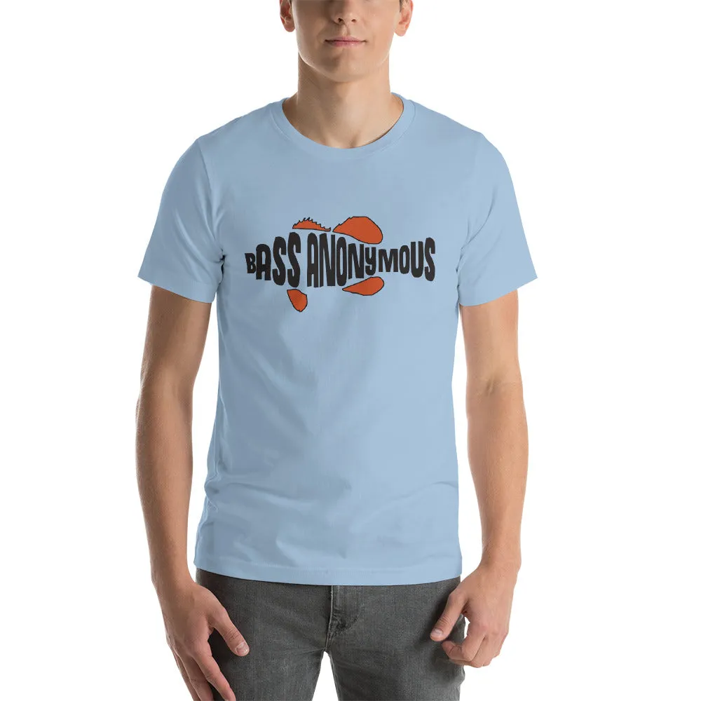 BA Short-Sleeve Unisex T-Shirt With Original Bass Anonymous Swim Logo Black/Red