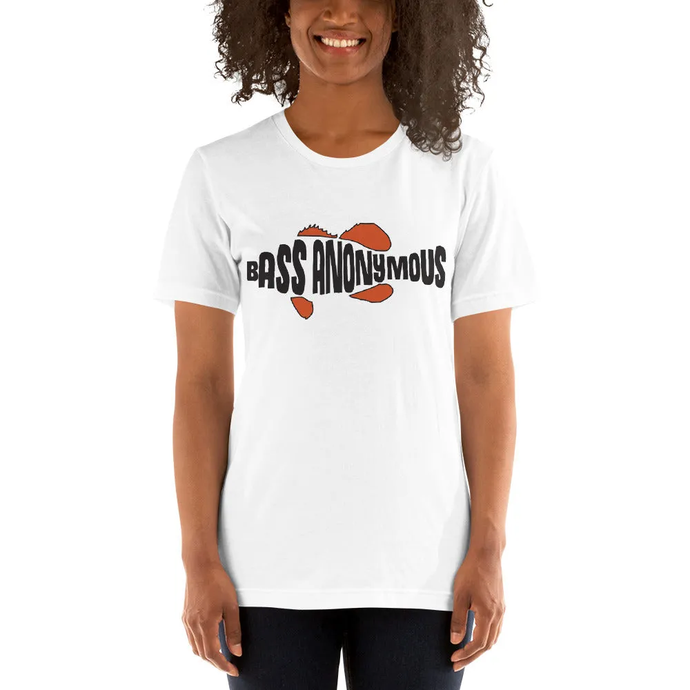 BA Short-Sleeve Unisex T-Shirt With Original Bass Anonymous Swim Logo Black/Red