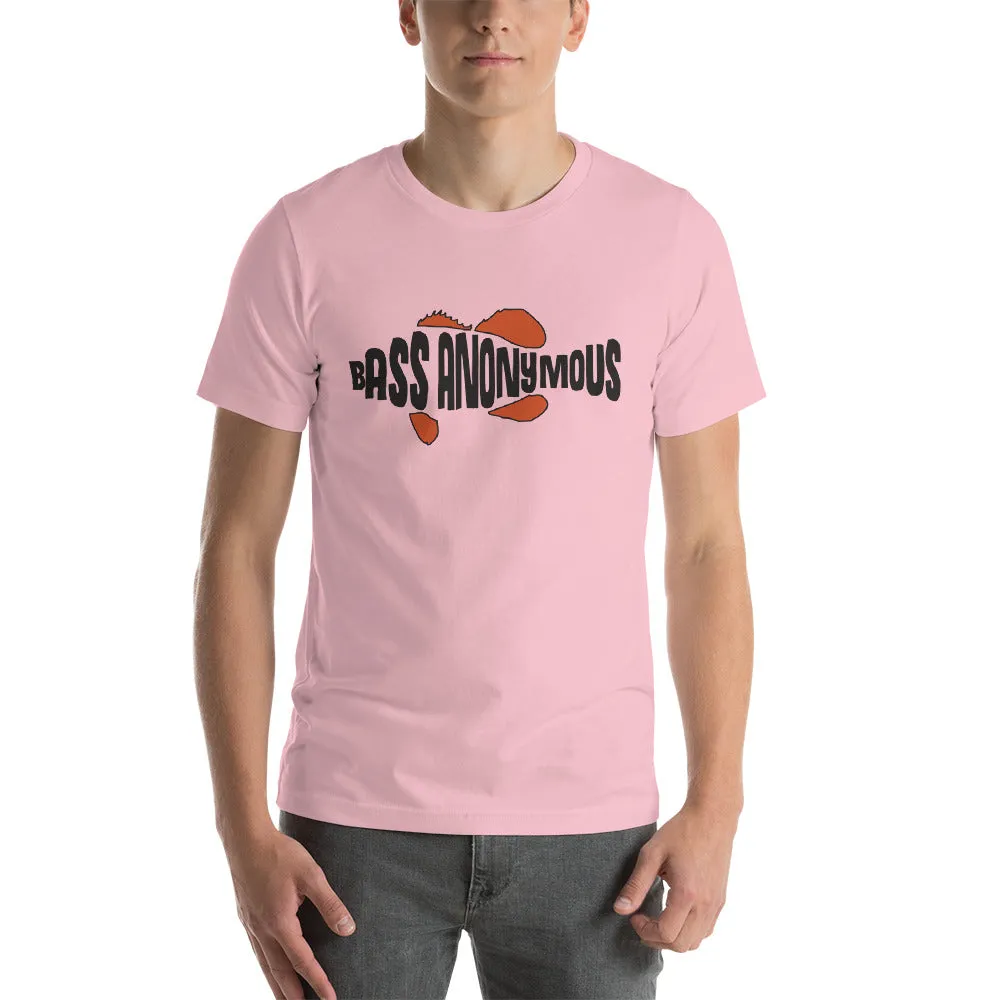 BA Short-Sleeve Unisex T-Shirt With Original Bass Anonymous Swim Logo Black/Red