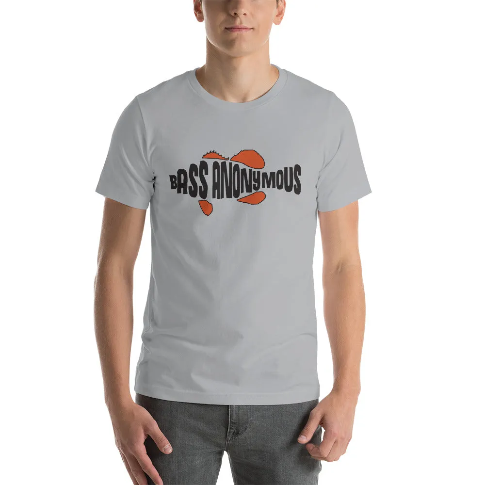 BA Short-Sleeve Unisex T-Shirt With Original Bass Anonymous Swim Logo Black/Red