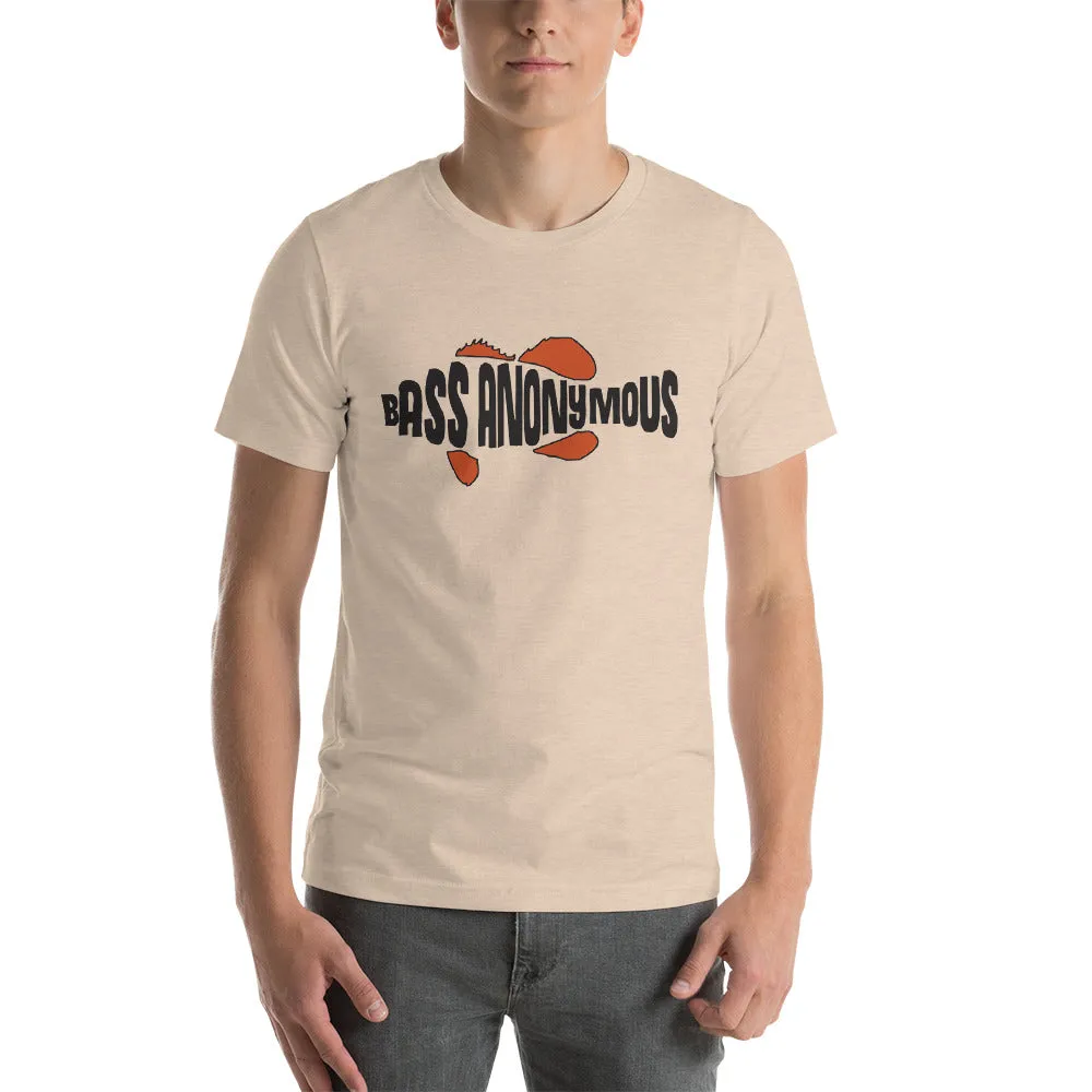 BA Short-Sleeve Unisex T-Shirt With Original Bass Anonymous Swim Logo Black/Red